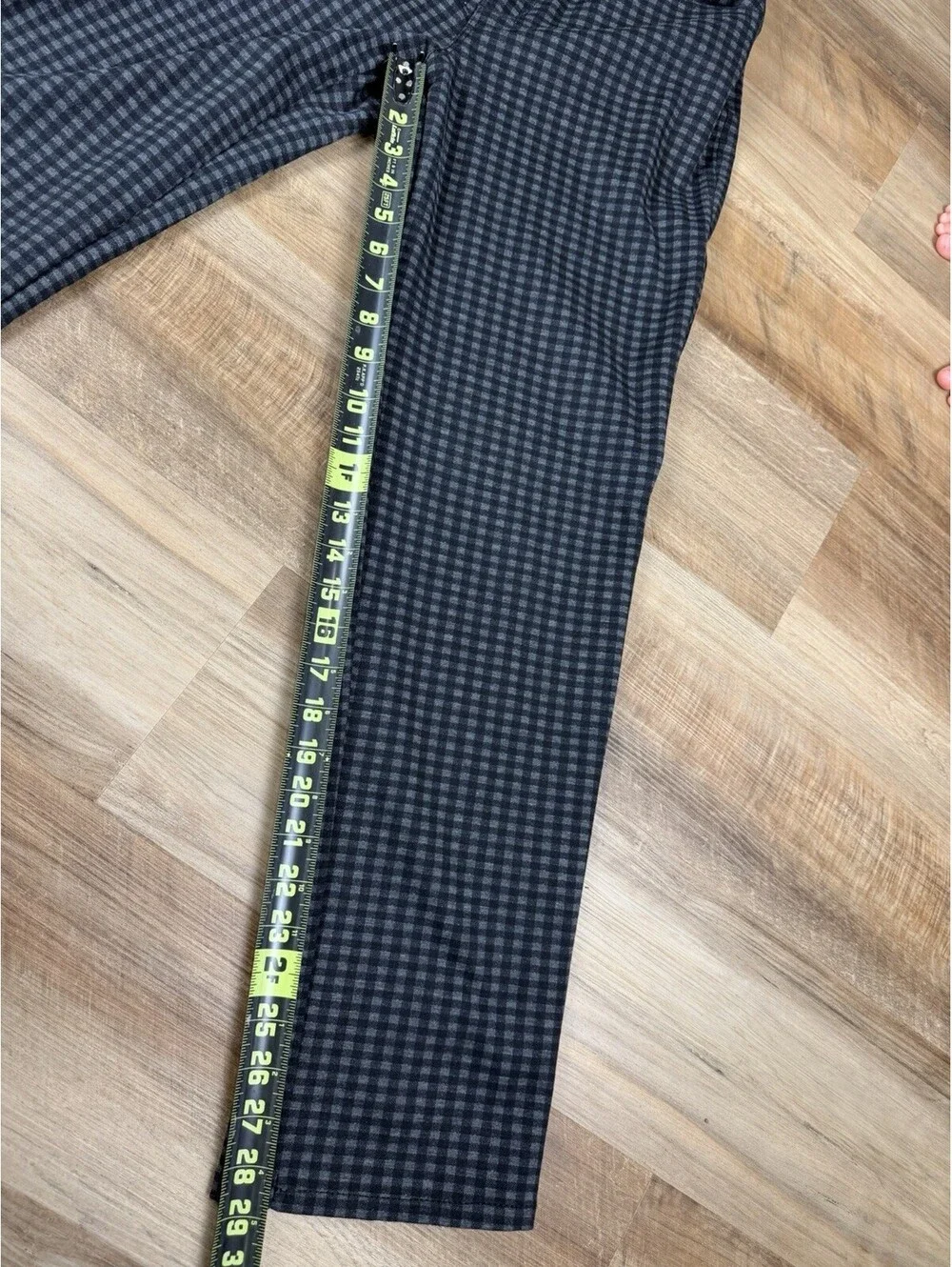 Plaid Gingham Check Gloria Vanderbilt Amanda Jeans / Pants Size 10 Black & Gray